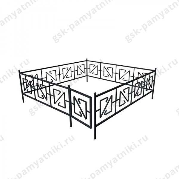 Ограда металлическая на могилу № 20