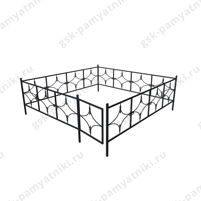 Ограда металлическая на могилу № 22