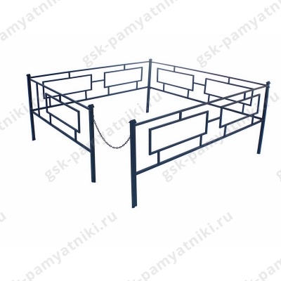 Ограда металлическая на могилу № 10